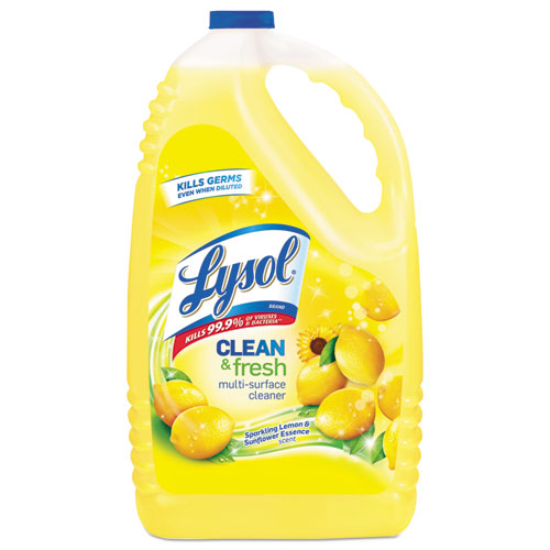 Clean and Fresh Multi-Surface Cleaner, Sparkling Lemon and Sunflower Essence, 144 oz Bottle, 4/Carton-(RAC77617)