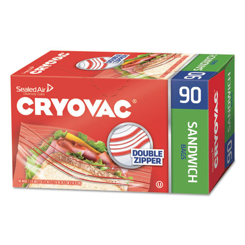 Cryovac Sandwich Bags, 1.15 mil, 6.5" x 5.88", Clear, 1080/Carton-(DVO100946906)