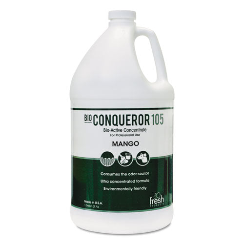 Bio Conqueror 105 Enzymatic Odor Counteractant Concentrate, Mango, 1 gal Bottle, 4/Carton-(FRS1BWBMG)