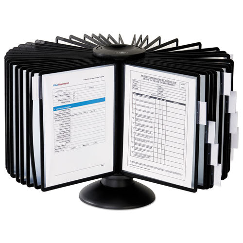Sherpa 40-Panel Carousel Reference System, 80 Sheet Capacity, Black-(DBL555701)