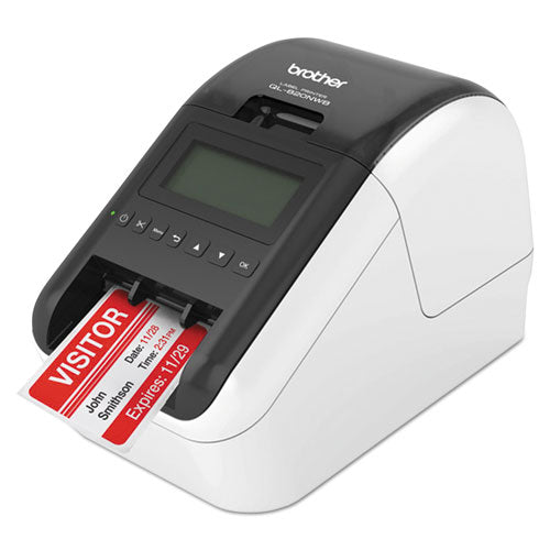 QL-820NWB Professional Ultra Flexible Label Printer, 110 Labels/min Print Speed, 5 x 9.37 x 6-(BRTQL820NWB)