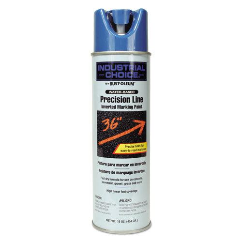 Industrial Choice M1600/M1800 System Precision-Line Inverted Marking Paint, Flat/Matte Caution Blue, 17 oz Aerosol Can-(RST203031)