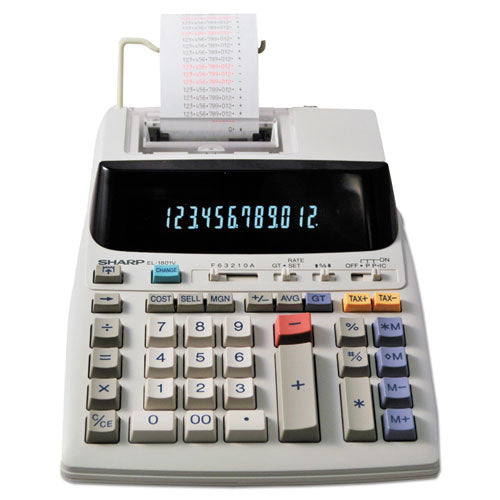 EL-1801V Two-Color Printing Calculator, Black/Red Print, 2.1 Lines/Sec-(SHREL1801V)