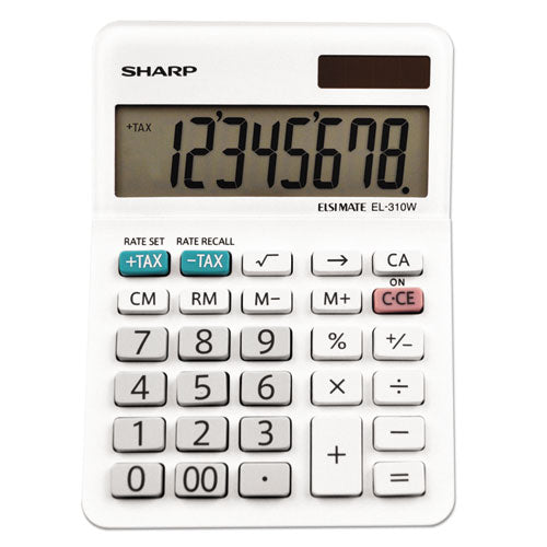 EL-310WB Mini Desktop Calculator, 8-Digit LCD-(SHREL310WB)