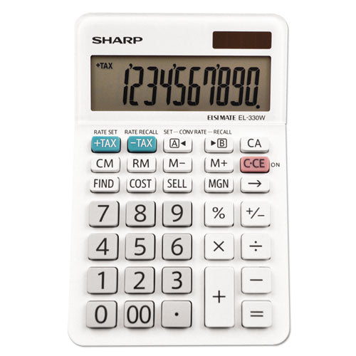 EL-330WB Desktop Calculator, 10-Digit LCD-(SHREL330WB)