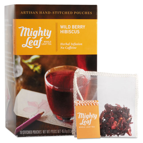 Whole Leaf Tea Pouches, Wild Berry Hibiscus, 15/Box-(PEE510144)