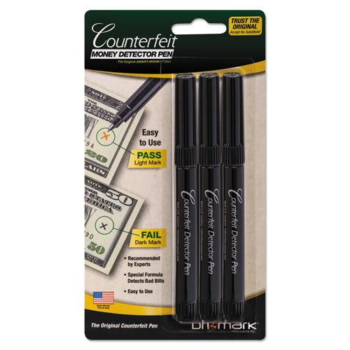 Smart Money Counterfeit Bill Detector Pen, U.S. Currency, 3/Pack-(DRI3513B1)