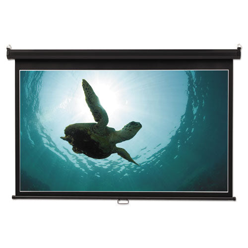 Wide Format Wall Mount Projection Screen, 65 x 116, White Matte Finish-(QRT85573)