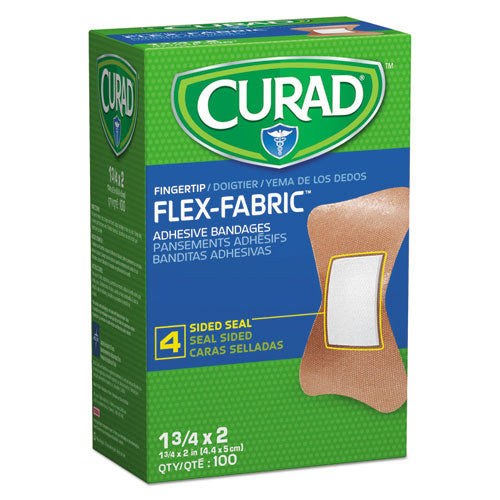 Flex Fabric Bandages, Fingertip, 1.75 x 2, 100/Box-(MIINON25513)