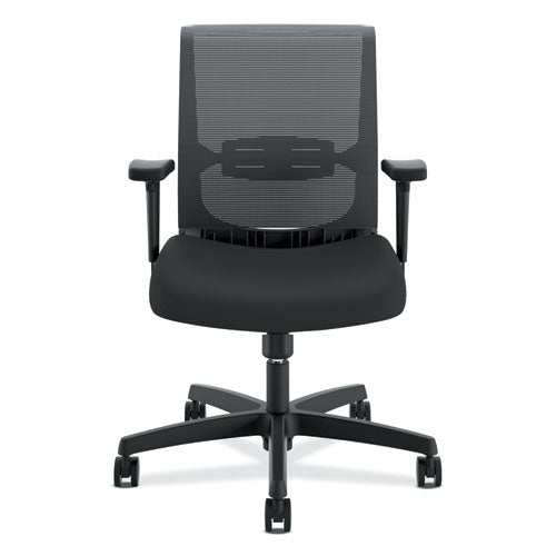Convergence Mid-Back Task Chair, Swivel-Tilt, Supports Up to 275 lb, 15.75" to 20.13" Seat Height, Black-(HONCMS1AACCF10)