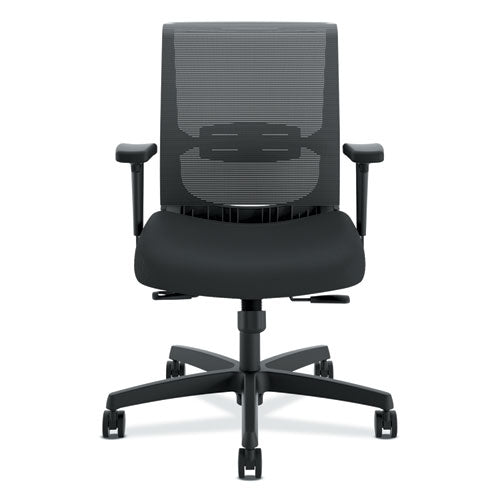 Convergence Mid-Back Task Chair, Synchro-Tilt and Seat Glide, Supports Up to 275 lb, Black-(HONCMY1AACCF10)