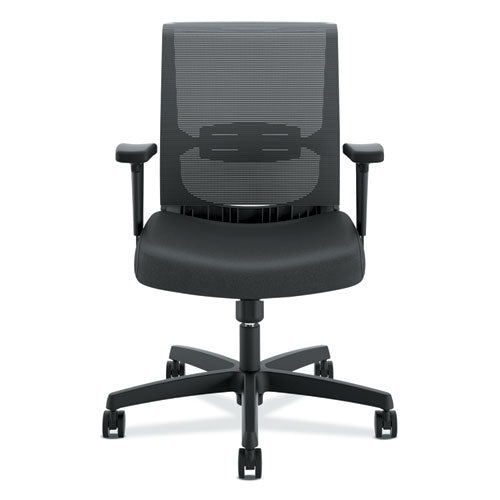 Convergence Mid-Back Task Chair, Swivel-Tilt, Supports Up to 275 lb, 15.75" to 20.13" Seat Height, Black-(HONCMS1AUR10)