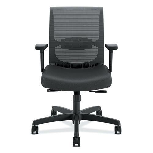 Convergence Mid-Back Task Chair, Synchro-Tilt and Seat Glide, Supports Up to 275 lb, Black-(HONCMY1AUR10)