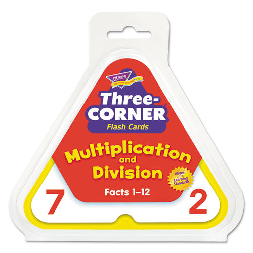 Three-Corner Flash Cards, Multiplication/Division, 5.5 x 5.5, 48/Set-(TEPT1671)