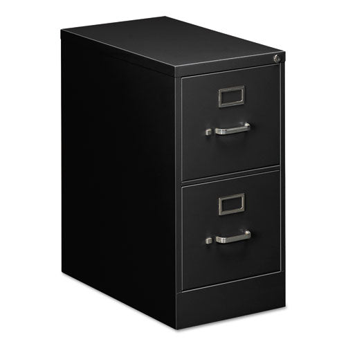 Two-Drawer Economy Vertical File, 2 Letter-Size File Drawers, Black, 15" x 25" x 28.38"-(ALEHVF1529BL)