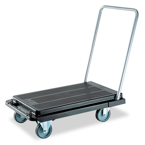 Heavy-Duty Platform Cart, 300 lb Capacity, 21 x 32.5 x 37.5, Black-(DEFCRT550004)