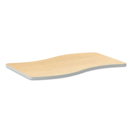 Build Ribbon Shape Table Top, 54w x 30d, Natural Maple-(HONSW3054ENDK)