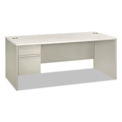 38000 Series Left Pedestal Desk, 72" x 36" x 30", Light Gray/Silver-(HON38294LB9Q)