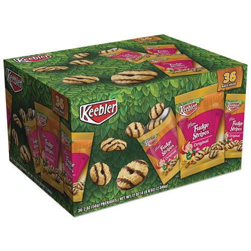Mini Cookie Snack Packs, Cookie Variety, Box, 72 oz-(KEB10200)
