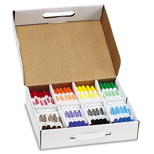 Washable Marker School Pack, Broad Bullet Tip, Assorted Colors, 200/Carton-(DIX80613)