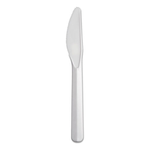 Bonus Polypropylene Cutlery, Knife, White, 5", 1000/Carton-(DCCK5BW)