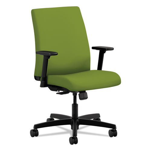 Ignition Series Fabric Low-Back Task Chair, Supports Up to 300 lb, 17" to 22" Seat Height, Pear Seat/Back, Black Base-(HONIT105CU84)