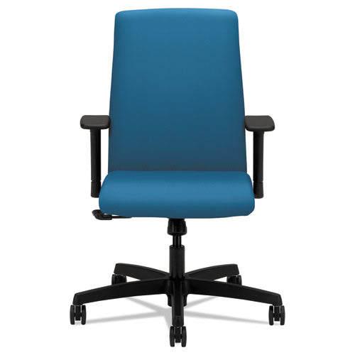 Ignition Series Fabric Low-Back Task Chair, Supports 300 lb, 17" to 22" Seat Height, Peacock Seat/Back, Black Base-(HONIT105CU97)
