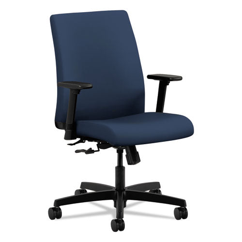 Ignition Series Fabric Low-Back Task Chair, Supports Up to 300 lb, 17" to 22" Seat Height, Navy Seat/Back, Black Base-(HONIT105CU98)