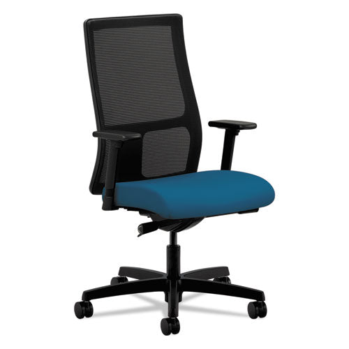 Ignition Series Mesh Mid-Back Work Chair, Supports Up to 300 lb, 17" to 22" Seat Height, Peacock Seat, Black Back/Base-(HONIW103CU97)