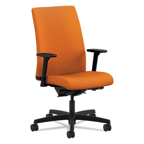 Ignition Series Mid-Back Work Chair, Supports Up to 300 lb, 17" to 22" Seat Height, Apricot Seat/Back, Black Base-(HONIW104CU47)