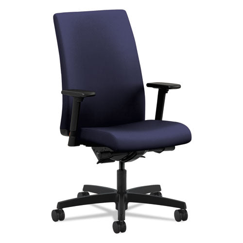 Ignition Series Mid-Back Work Chair, Supports Up to 300 lb, 17" to 22" Seat Height, Navy Seat/Back, Black Base-(HONIW104CU98)