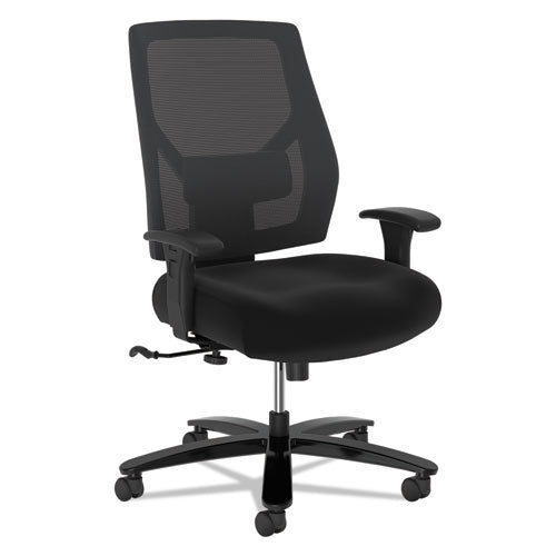 Crio Big and Tall Mid-Back Task Chair, Supports Up to 450 lb, 18" to 22" Seat Height, Black-(BSXVL585ES10T)
