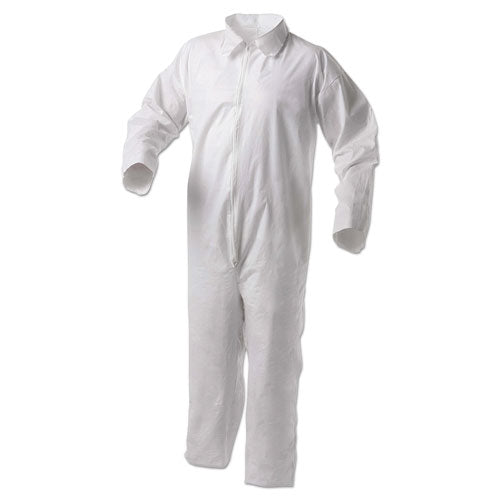 A35 Liquid and Particle Protection Coveralls, Zipper Front, 3X-Large, White, 25/Carton-(KCC38921)