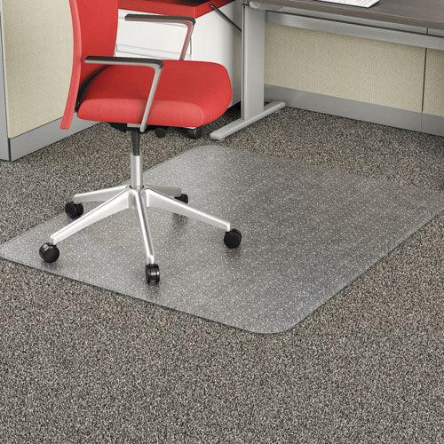 Occasional Use Studded Chair Mat for Flat Pile Carpet, 46 x 60, Rectangular, Clear-(ALEMAT4660CFPR)