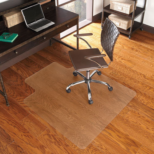 EverLife Chair Mat for Hard Floors, Heavy Use, Rectangular with Lip, 36 x 48, Clear-(ESR131115)