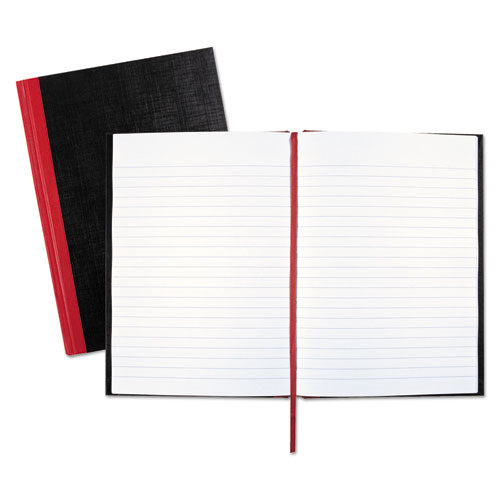 Hardcover Casebound Notebooks, SCRIBZEE Compatible, 1-Subject, Wide/Legal Rule, Black Cover, (96) 8.25 x 5.63 Sheets-(JDKE66857)