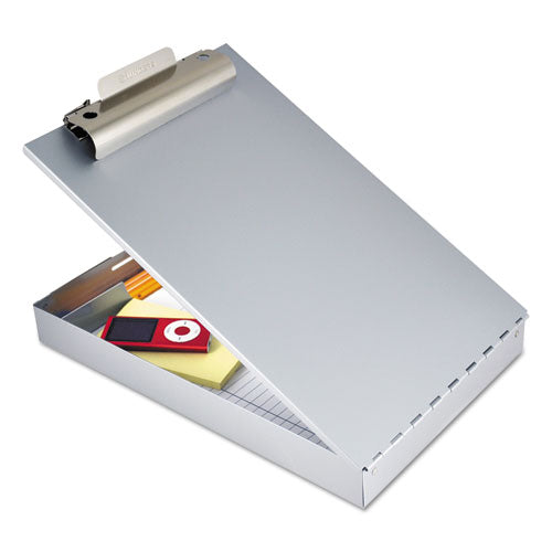 Redi-Rite Aluminum Storage Clipboard, 1" Clip Capacity, Holds 8.5 x 11 Sheets, Silver-(SAU11017)
