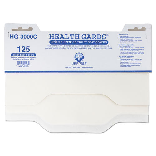 Health Gards Toilet Seat Covers, 15 x 17, White, 3,000/Carton-(HOSHG3000C)