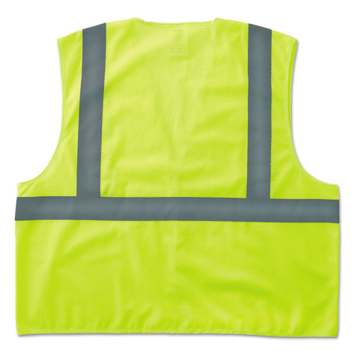 GloWear 8205HL Type R Class 2 Super Econo Mesh Safety Vest, 4X-Large to 5X-Large, Lime-(EGO20979)