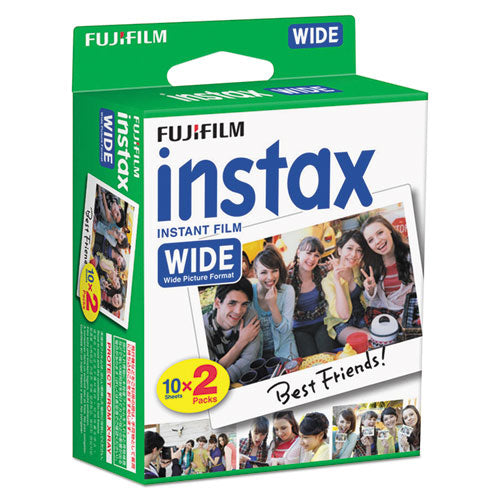 Instax Wide Film Twin Pack, 800 ASA, 20-Exposure Roll-(FUJ16468498)
