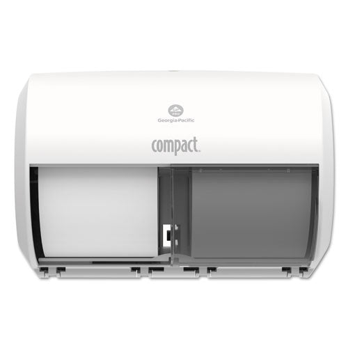 Compact Coreless Side-by-Side 2-Roll Tissue Dispenser, 11.31 x 7.69 x 8, White-(GPC56797A)