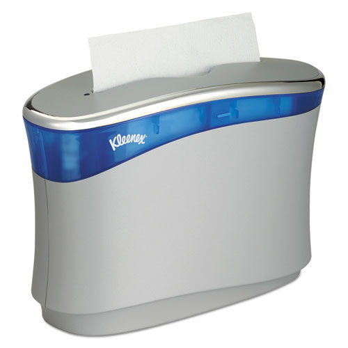 Reveal Countertop Folded Towel Dispenser, 13.3 x 5.2 x 9, Soft Gray/Translucent Blue-(KCC51904)