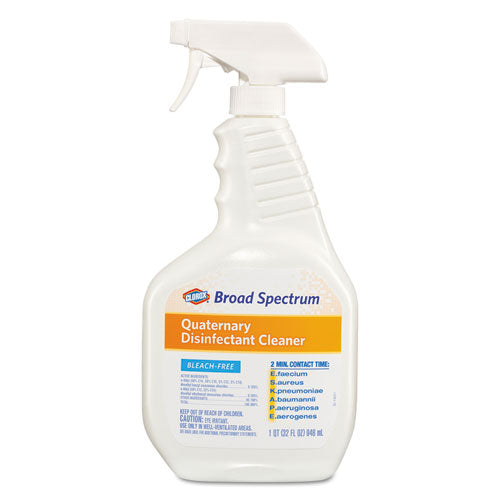 Broad Spectrum Quaternary Disinfectant Cleaner, 32 oz Spray Bottle-(CLO30649EA)