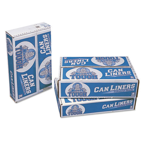 Linear Low Density Can Liners, 60 gal, 0.75 mil, 38" x 58", White, 100/Carton-(PITMT601XW)