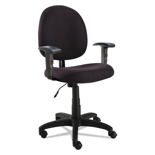 Alera Essentia Series Swivel Task Chair with Adjustable Arms, Supports Up to 275 lb, 17.71" to 22.44" Seat Height, Black-(ALEVTA4810)