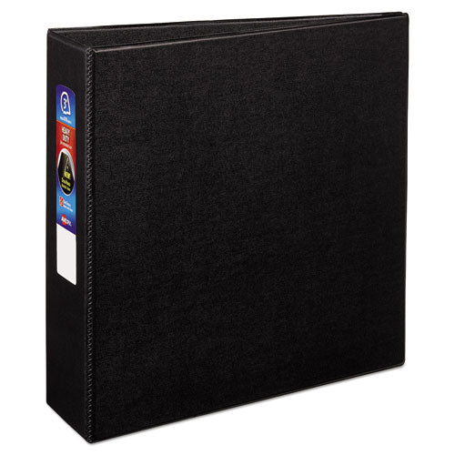 Heavy-Duty Non-View Binder with DuraHinge and Locking One Touch EZD Rings, 3 Rings, 3" Capacity, 11 x 8.5, Black-(AVE79983)