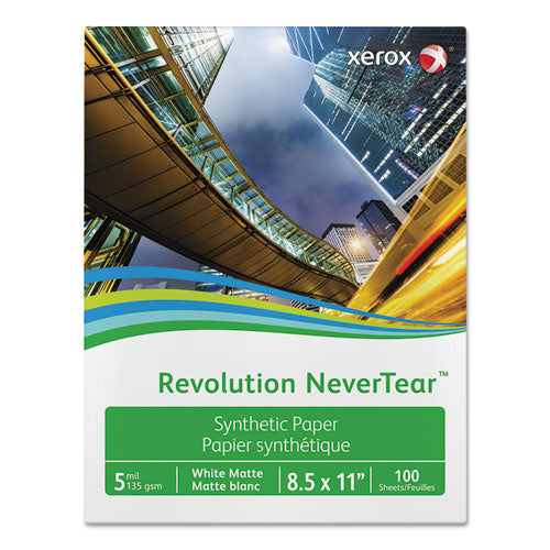 Revolution NeverTear, 8 mil, 8.5 x 11, Smooth White, 500/Ream-(XER3R20176)