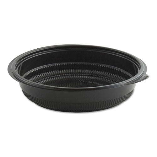 MicroRaves Incredi-Bowl Base, 32 oz, 8.5" Diameter x 1.92"h, Black, Plastic, 150/Carton-(ANZ4608532)