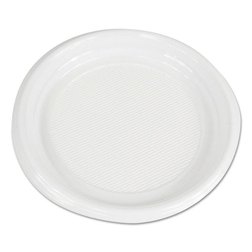 Hi-Impact Plastic Dinnerware, Plate, 9" dia, White, 500/Carton-(BWKPLTHIPS9WH)