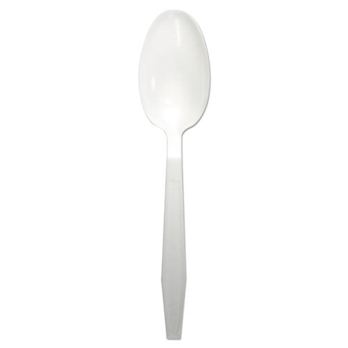 Heavyweight Polypropylene Cutlery, Teaspoon, White, 1000/Carton-(BWKTEAHWPPWH)